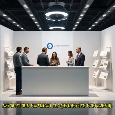 desain stand pameran 3x3 bondowoso profesional